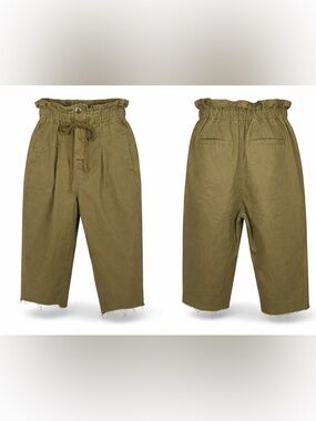 Zenana Outfitters Ribcage Paperbag Long Shorts